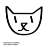 hand-drawn cat head icon